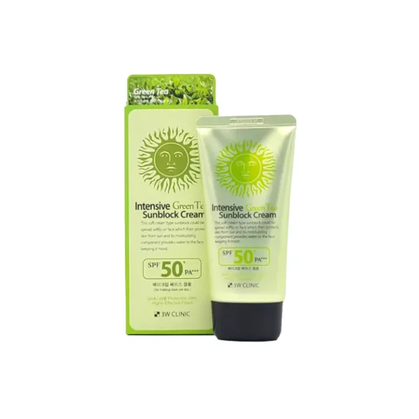 3W Clinic Intensive Green Tea Sunblock Cream SPF 50+ 70ml