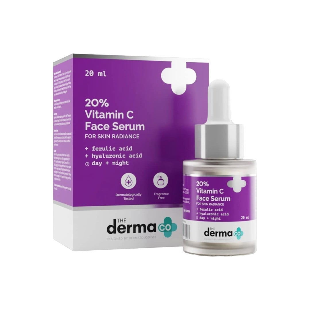 LqlusoKT7hBkdclpJjuUYsU4u5oQyOsfnrTpqcno-min The Derma Co 20% Vitamin C Face Serum 20ml - Image 1