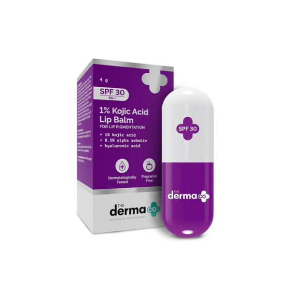 The Derma Co 1% Kojic Acid Lip Balm SPF 30 PA++ 4g